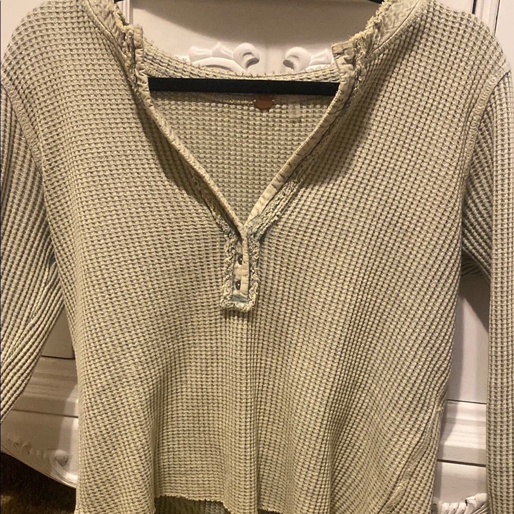 Women's Waffle Knit Top - Cream